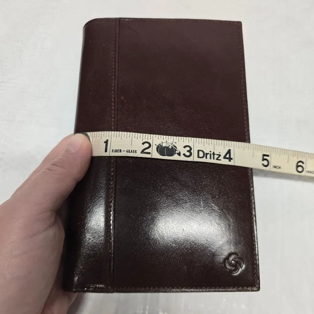Vintage Samsonite Genuine Brown Leather Wallet Travel Organizer Business Casual